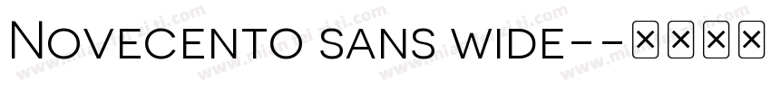 Novecento sans wide-字体转换